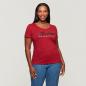 Preview: WOMENS 2 COLOR FOIL SCRIPT TEE - RED