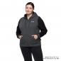 Preview: WOMENS CHARCOAL BLACK CONTRAST HOODIE - GRAY