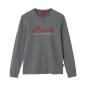 Preview: MENS 2 COLOR SCRIPT LONGSLEEVE T-SHIRT - GRAY