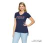 Preview: WOMENS GLITTER LOGO TIE T-SHIRT - NAVY