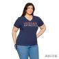 Preview: WOMENS GLITTER LOGO TIE T-SHIRT - NAVY