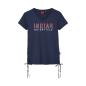Preview: WOMENS GLITTER LOGO TIE T-SHIRT - NAVY