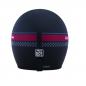 Preview: RETRO OPEN FACE HELMET WITH STRIPE AND CHECKER - MATTE BLACK