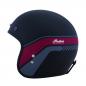 Preview: RETRO OPEN FACE HELMET WITH STRIPE AND CHECKER - MATTE BLACK