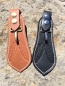 Preview: Leder Key Fob Halter - schwarz