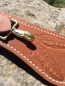 Preview: Leder Key Fob Halter - schwarz