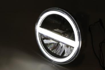 LED Hauptscheinwerfereinsatz Typ 6 mit Tagfahrlicht - Reflektor, 5.75" - Chrom
