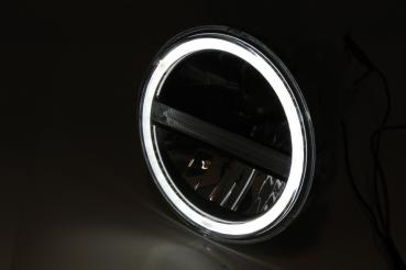 LED Hauptscheinwerfereinsatz Typ 6 mit Tagfahrlicht - Reflektor, 5.75" - Chrom