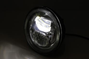 LED Hauptscheinwerfereinsatz Typ 7 - 5.75", Standlichtring - Chrom