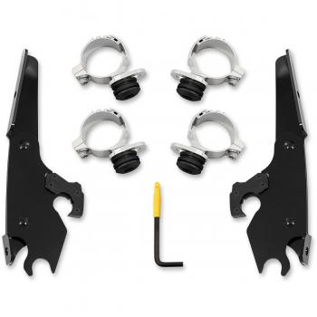 Trigger-Lock Montage Satz schwarz - Batwing Fairing - Indian Scout