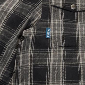 MENS CANYON PLAID SHIRT - BLACK