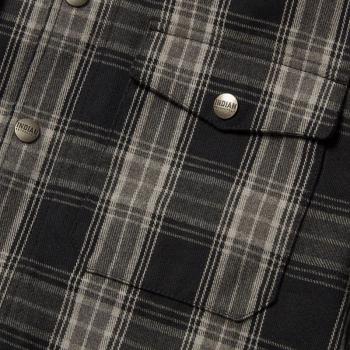 MENS CANYON PLAID SHIRT - BLACK
