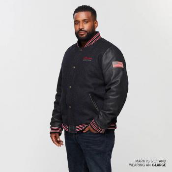 MENS VARSITY 2 JACKET - GRAY