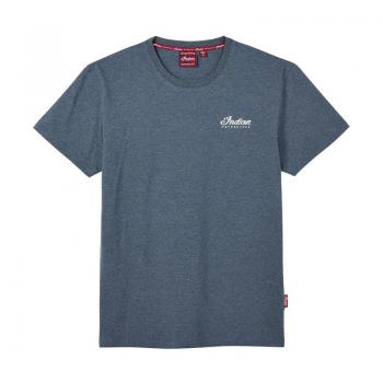 MENS MIXED EMBROIDERY PRINT TEE - BLUE