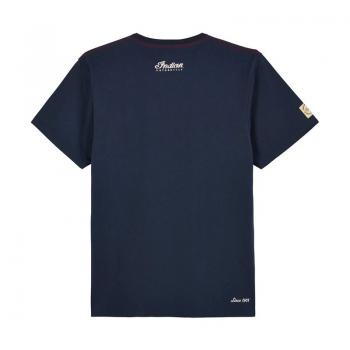 MENS DISTRESSED BLOCK LOGO TEE - NAVY