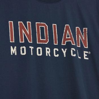 MENS DISTRESSED BLOCK LOGO TEE - NAVY