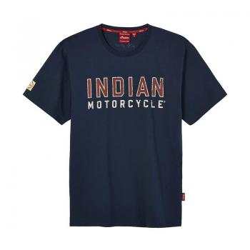 MENS DISTRESSED BLOCK LOGO TEE - NAVY