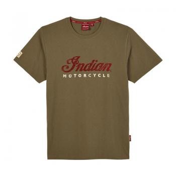 MENS 2 COLOR SCRIPT TEE - KHAKI