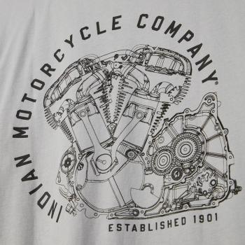 MENS CIRCLE ENGINE TEE - GRAY
