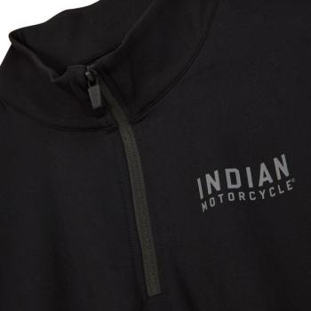 MENS QUARTER ZIP PERFORMANCE TOP - BLACK