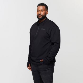 MENS QUARTER ZIP PERFORMANCE TOP - BLACK