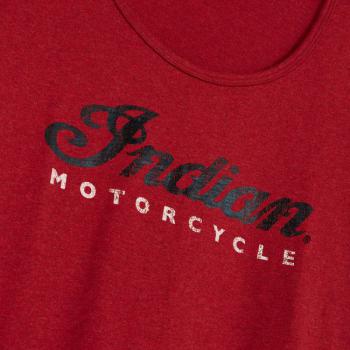 WOMENS 2 COLOR FOIL SCRIPT TEE - RED