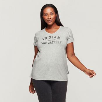 WOMENS V NECK 1901 TEE - GRAY