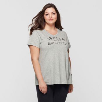 WOMENS V NECK 1901 TEE - GRAY