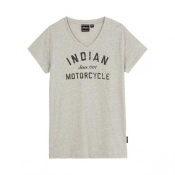 WOMENS V NECK 1901 TEE - GRAY