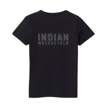 Preview: WOMENS BLOCK LOGO STUD TEE - BLACK