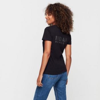 Preview: WOMENS BLOCK LOGO STUD TEE - BLACK