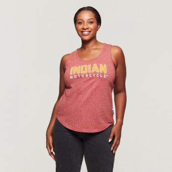 Preview: WOMENS MUSCLE BACK BLOCK LOGO TANK - RED