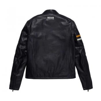 MENS CAFE LEATHER JACKET - BLACK