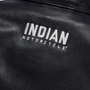 MENS CAFE LEATHER JACKET - BLACK