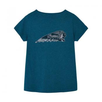 Preview: WOMENS MARL DIAMANTE HEADDRESS T-SHIRT - TEAL
