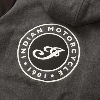 WOMENS CHARCOAL BLACK CONTRAST HOODIE - GRAY