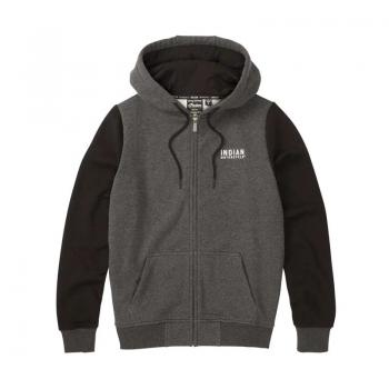 WOMENS CHARCOAL BLACK CONTRAST HOODIE - GRAY
