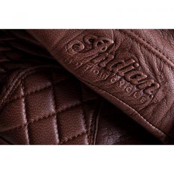 MENS LEATHER GETAWAY RIDING GLOVES - BROWN
