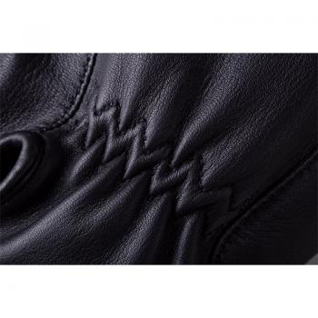 WOMENS DEERSKIN STRAP GLOVE - BLACK
