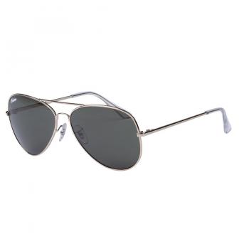 AVIATOR SUNGLASSES WITH GREEN LENS - GOLD