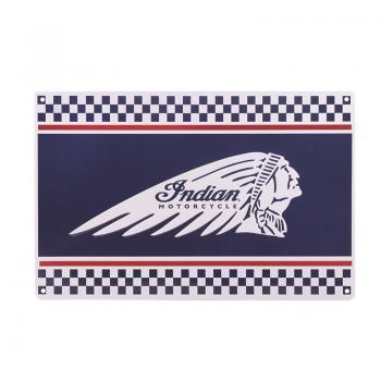 CHECKERED HEADDRESS METAL SIGN