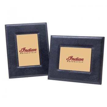 LEATHER PHOTO FRAME - BLACK - SET OF 2