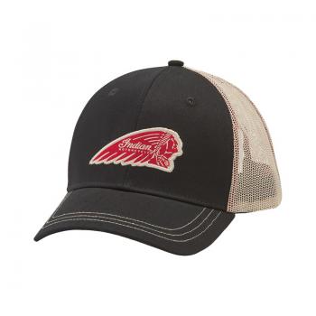HEADDRESS TRUCKER HAT - BLACK
