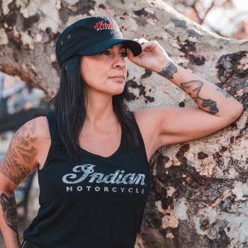 WOMENS SCRIPT LOGO CAP - BLACK