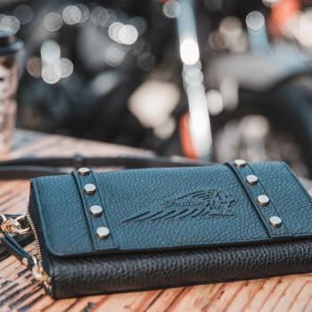 Preview: WOMENS LEATHER PURSE - BLACK