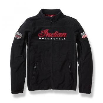 WOMENS ZIP THRU FLEECE - BLACK