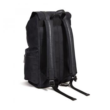 WAXED CANVAS BACKPACK - BLACK