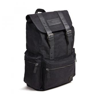 WAXED CANVAS BACKPACK - BLACK
