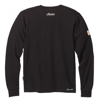MENS LONG SLEEVE SCRIPT LOGO T-SHIRT - BLACK
