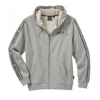 MENS SLEEVE PRINT HOODIE - GRAY